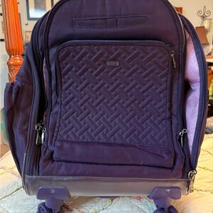 Lug purple rolling backpack